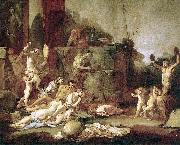 Giulio Carpioni Bacchanal painting